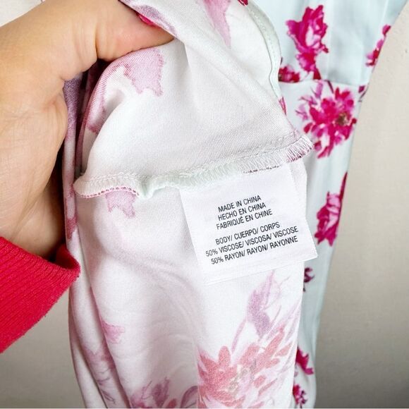 Favorite Daughter Maxi Floral Satin Dress Scoop Neck Size 14 - Picture 8 of 8